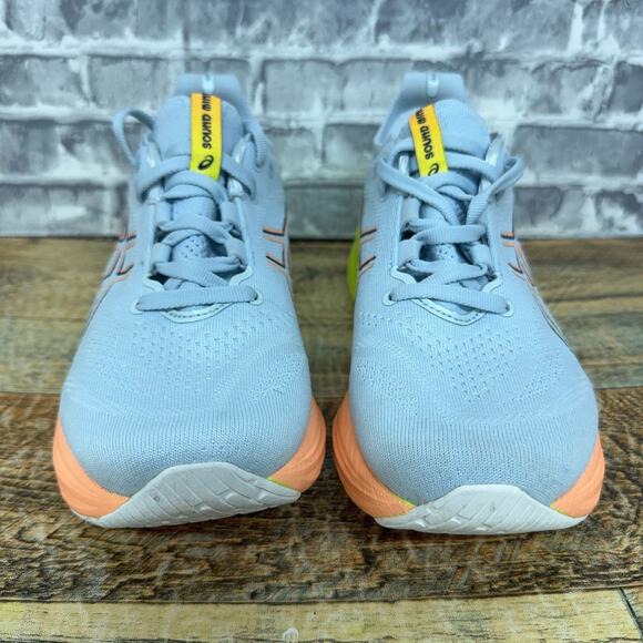 Asics Gel Nimbus 26 Paris Cool Grey Safety Yellow 1012B743 Womens Size 6 - Picture 3 of 11